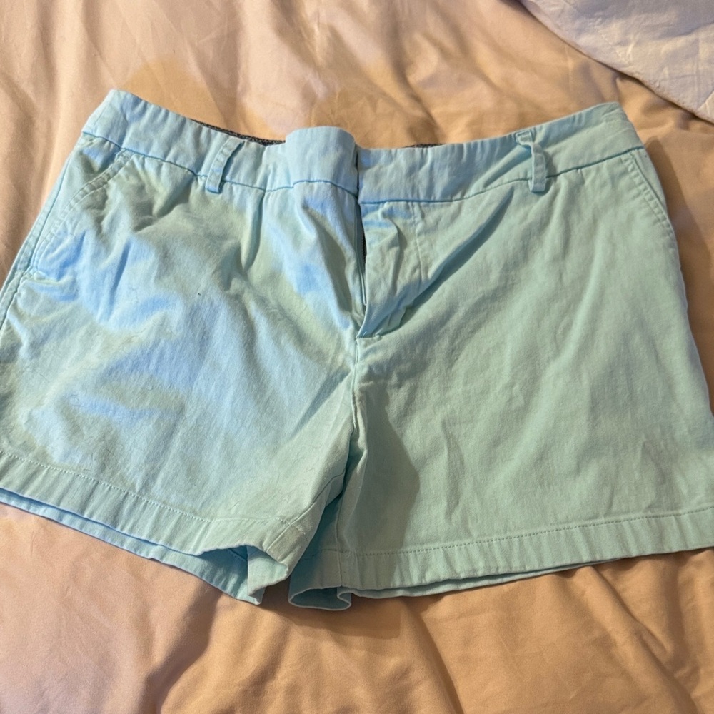 Jones New York Light Blue Cotton Bermuda Shorts